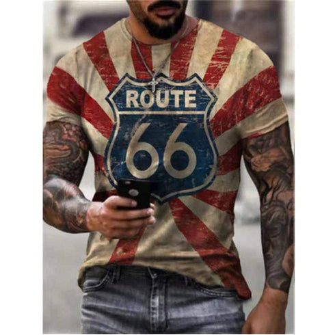 Men's Trendy Breathable Pullover Top Round Neck Short Sleeve